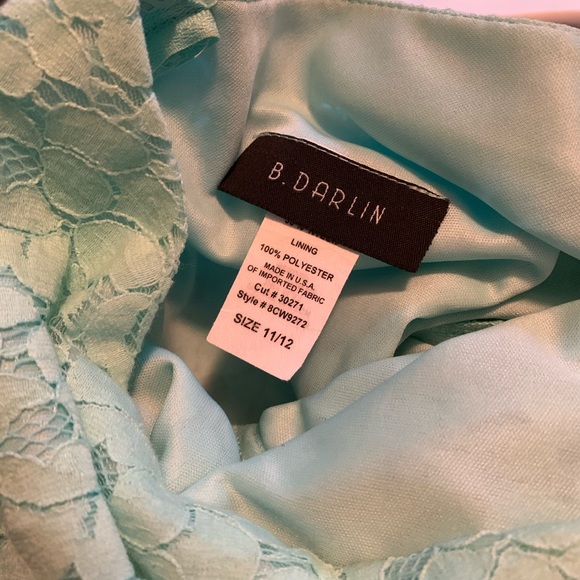 *Donated* Vintage 1950s Inspired Blue Lace Dress with Capped Sleeves and Tulle - Picture 4 of 4